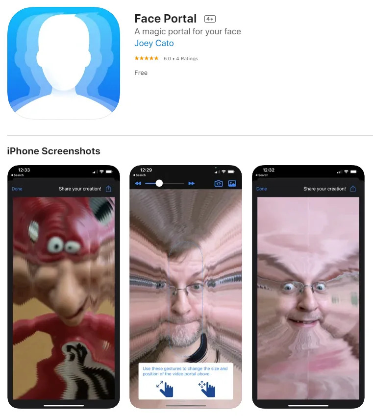 Face Portal iPhone App project preview